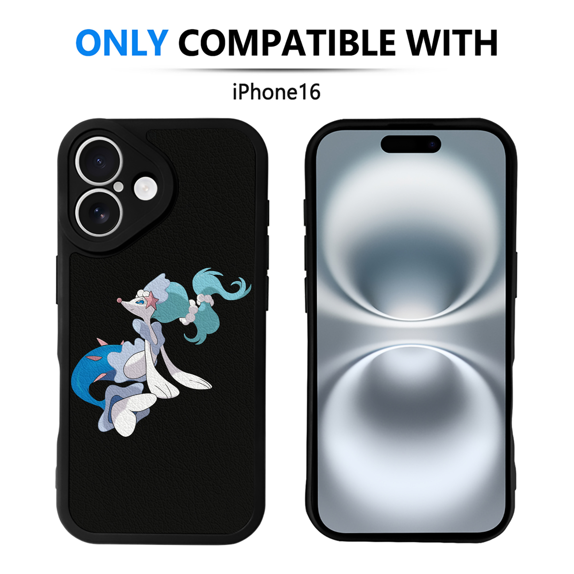 （画像用） ポケットモンスター Pokémon 【iPhone 16シリーズ対応】シリコンスマホケース（レザー調） 材質：シリコン
